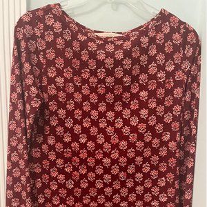 Michael Kors Dress - Mooron Merlot Dark Paisley Red Dress